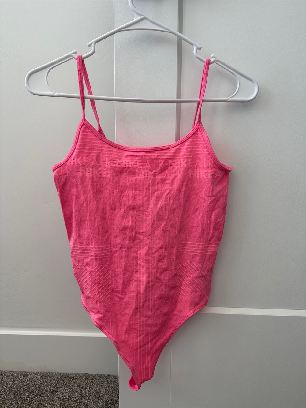 Nike Bright Pink One-Piece Workout Bodysuit